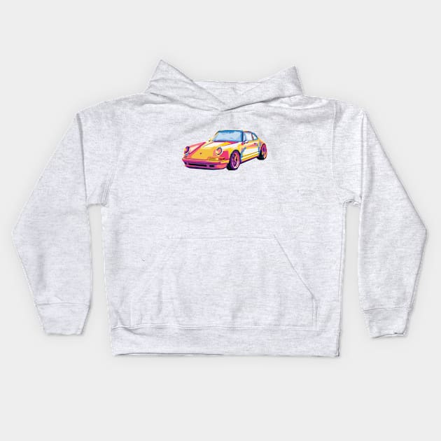 PORSCHE 930 COLORFUL Kids Hoodie by Shuriken